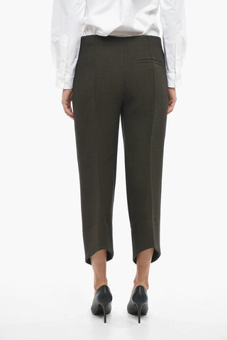 Cotton Blend Cropped Pants