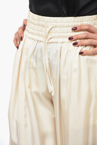 Viscose Baggy Pants with Drawstrings