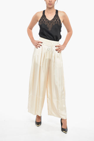 Viscose Baggy Pants with Drawstrings