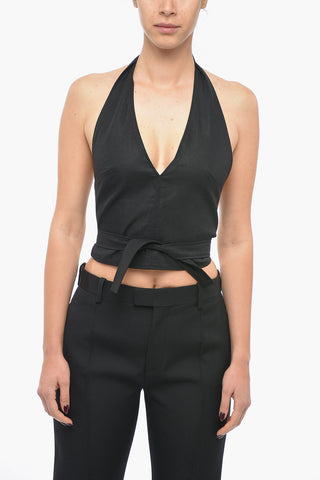 Crop Top LE LINU con Design Halterneck