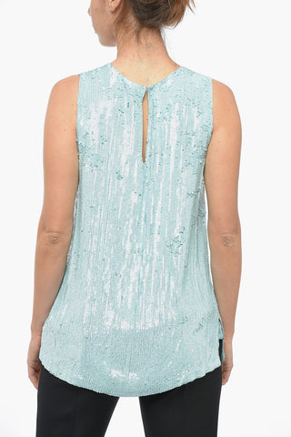 Sequined YOLENE Tank Top