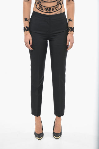 Pantaloni in Misto Mohair con Bottoni Logati