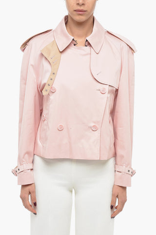 Double-breasted Cotton Short Trenchcoat