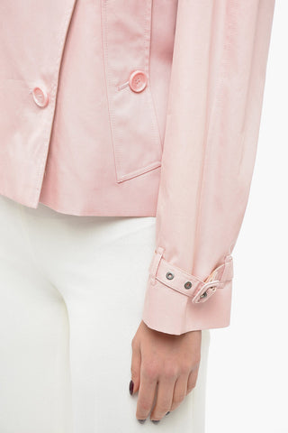 Double-breasted Cotton Short Trenchcoat
