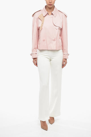 Double-breasted Cotton Short Trenchcoat