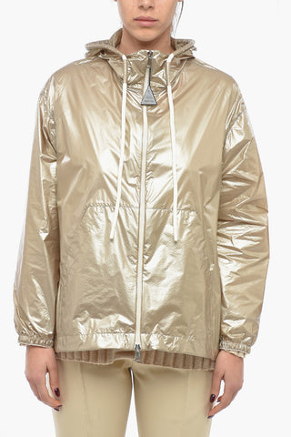 Lamè Nylon TANZENAT Hooded Windbreaker