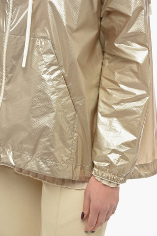 Lamè Nylon TANZENAT Hooded Windbreaker