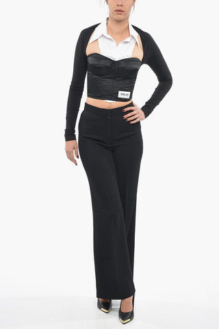 Spread Collar Double-layered Bustier
