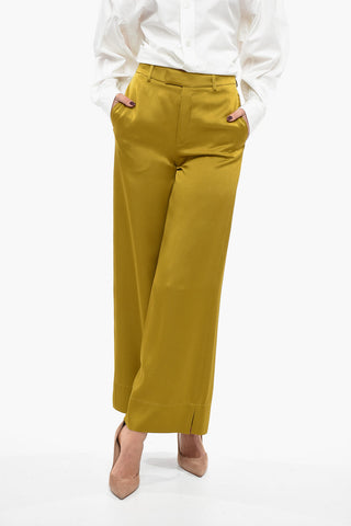 Satin Palazzo Pants with Belt Loops