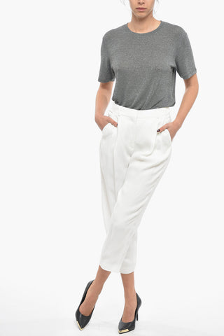Pantaloni in Misto Lino a 2 Pinces