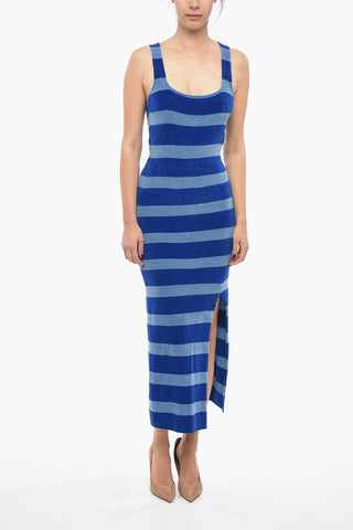 Awning Striped Chenille Maxidress