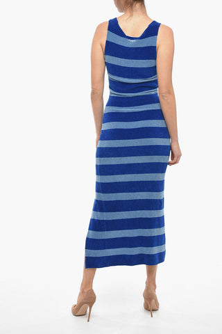 Awning Striped Chenille Maxidress