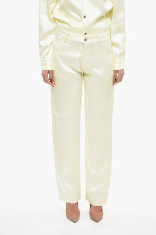 Loose-Fit-Hose aus Viskose-Seide-Mix
