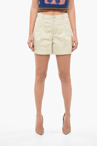 Leather MACIOCK Shorts with Belt Loops