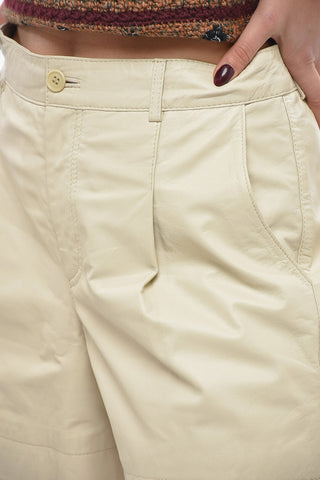 Leather MACIOCK Shorts with Belt Loops