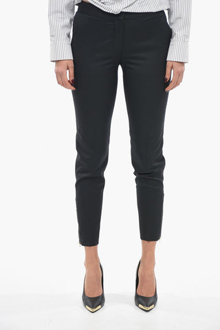 Pantaloni in Lana con Zip alla Caviglia
