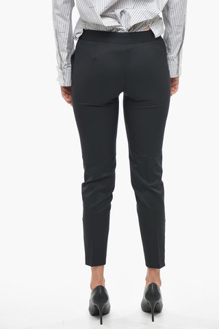 Pantaloni in Lana con Zip alla Caviglia