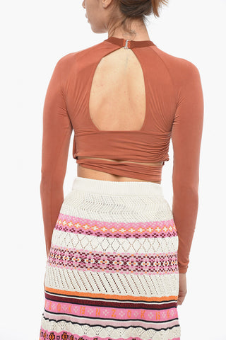Long-sleeved ESPELHO Crop Top with Cut-out Detail