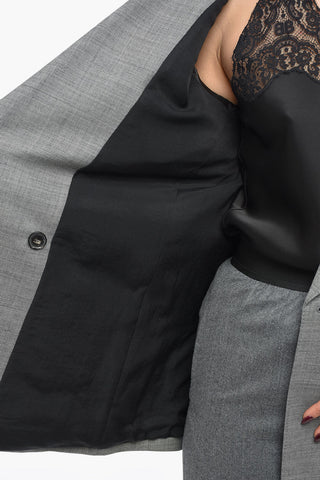 Double-breasted Oversized Blazer with Peak Lapel