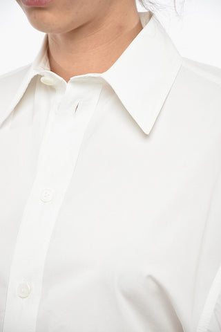 Cotton Blend Shirt with Batwing Sleeves