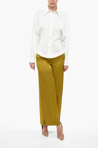 Cotton Blend Shirt with Batwing Sleeves