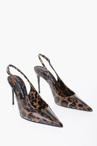 Pointed Animalier Print LOLLO Patent Leather Pumps
