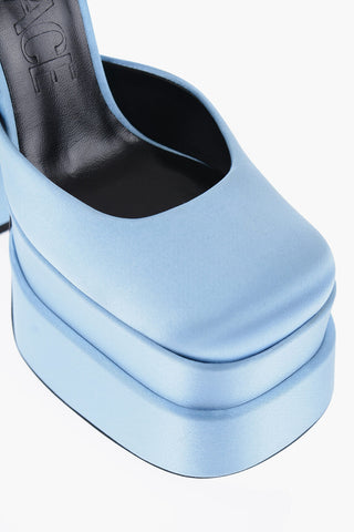 Jewel Strap Satin Platform Pumps 16cm