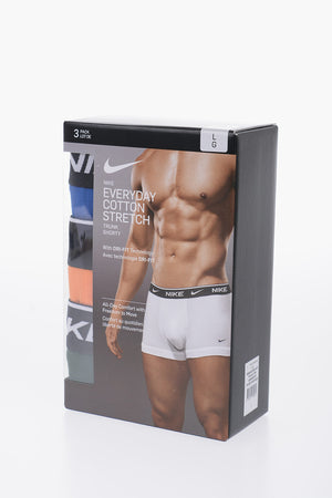 3er-Set Boxer aus Stretch-Baumwolle mit gebrandetem Gummibund