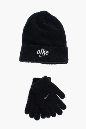 Soft Furry Fabric Gloves and Beanie Set
