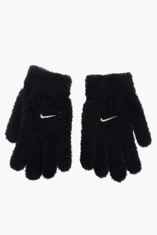 Set aus Handschuhen und Beanie aus weichem, pelzigem Stoff