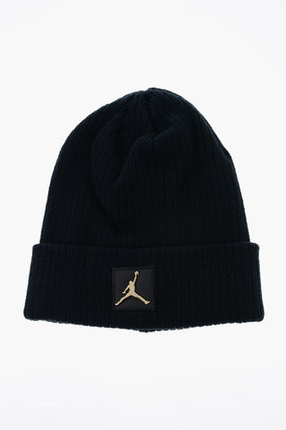 AIR JORDAN Golden-Effect Logo Gloves and Beanie Set