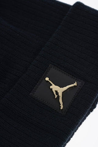AIR JORDAN Golden-Effect Logo Gloves and Beanie Set