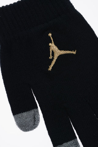 AIR JORDAN Golden-Effect Logo Gloves and Beanie Set