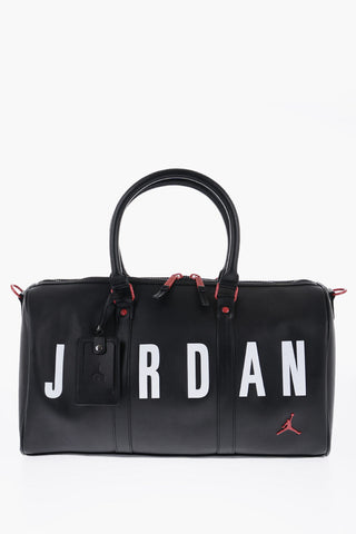 AIR JORDAN Borsa Duffle in Ecopelle con Maxi Logo