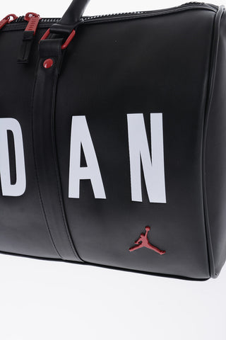 AIR JORDAN Borsa Duffle in Ecopelle con Maxi Logo