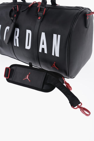 AIR JORDAN Borsa Duffle in Ecopelle con Maxi Logo