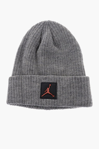 AIR JORDAN Set Beanie a Coste e Guanti con Logo a Contrasto