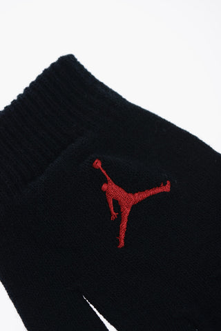 AIR JORDAN Set Beanie a Coste e Guanti con Logo a Contrasto