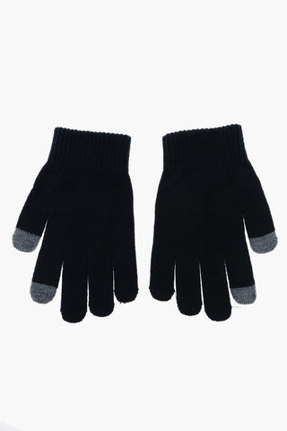AIR JORDAN Set Beanie a Coste e Guanti con Logo a Contrasto
