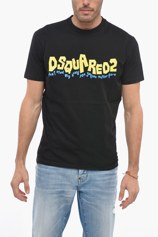 Crew Neck Cool Fit T-Shirt with Printed Logo
