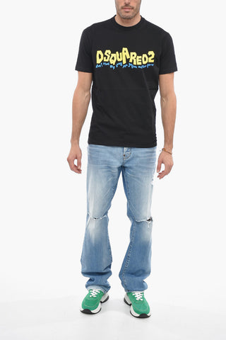 Crew Neck Cool Fit T-Shirt with Printed Logo
