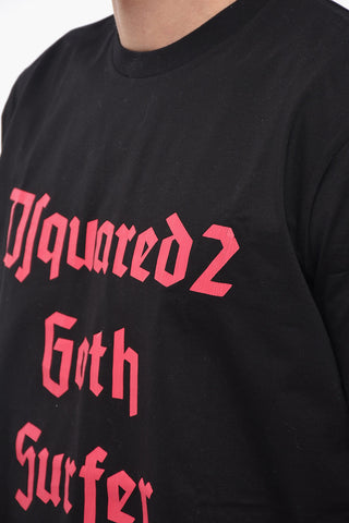 T-Shirt Girocollo GOTH SURFER in Cotone