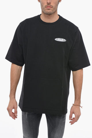 Crew Neck SURF BOARD T-Shirt with Embossed Logo