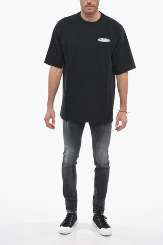 Crew Neck SURF BOARD T-Shirt with Embossed Logo