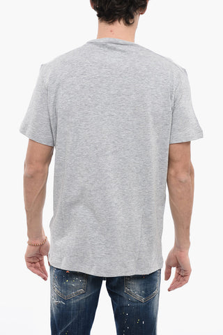 Crew Neck Cotton Blend Cool Fit T-Shirt with Print