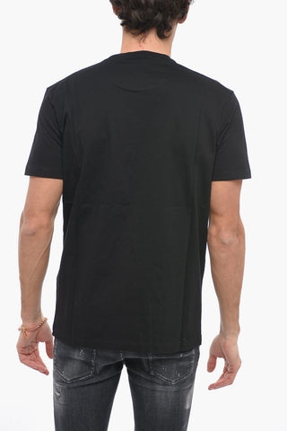 Crew Neck BELLO BELLO Paint Printed T-Shirt