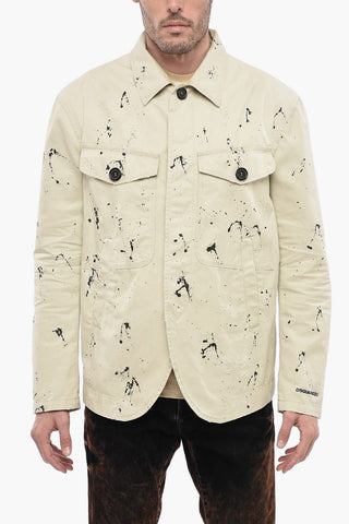 Sketched Design Cotton Saharan Blazer