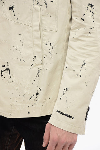 Sketched Design Cotton Saharan Blazer