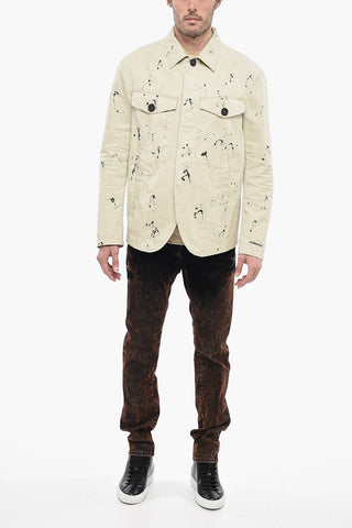 Sketched Design Cotton Saharan Blazer