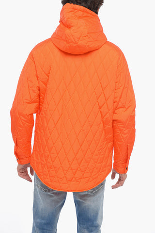 Quilted Nylon Jacket with Hood